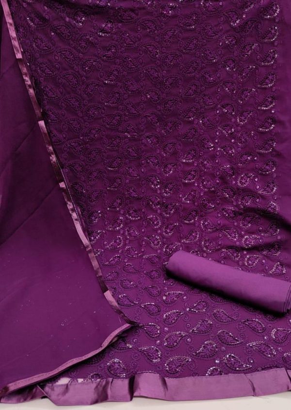 Lavender Handwoven Cotton Silk 3 pcs Dress Material at Rs 3480.00 | Lahori  Tola | Varanasi| ID: 2852665211030