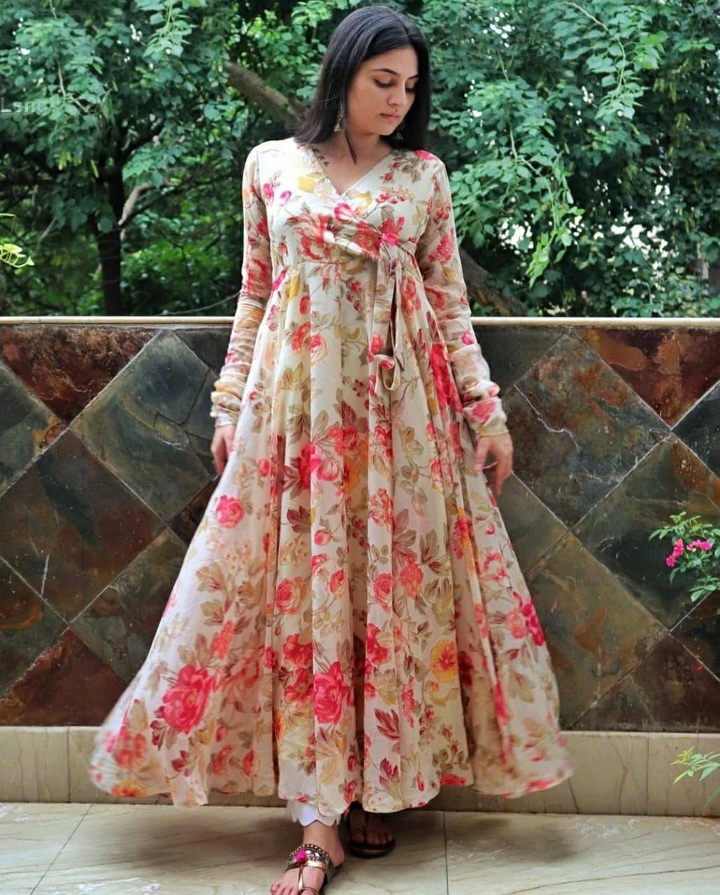 LGTextiles Women Bandhani, Floral Print, Printed Gown Kurta - Buy  LGTextiles Women Bandhani, Floral Print, Printed Gown Kurta Online at Best  Prices in India | Flipkart.com