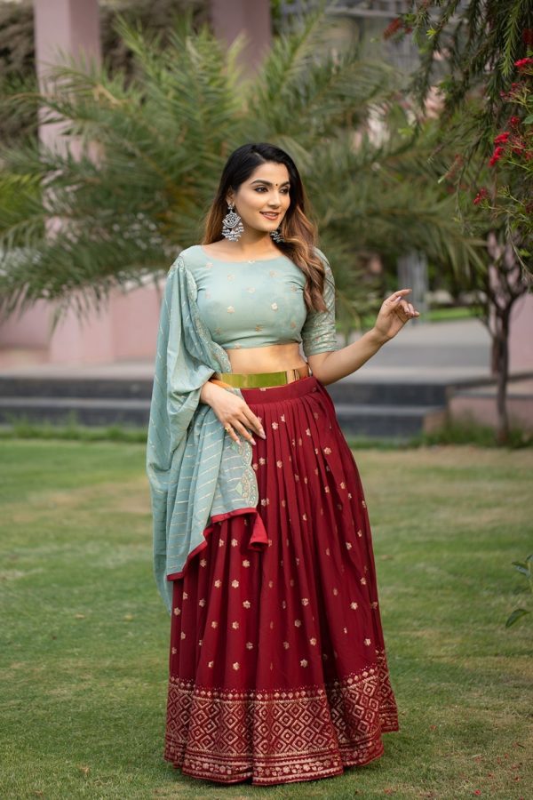Maroon Colored Designer Wedding Wear Lehenga Choli – TheDesignerSaree