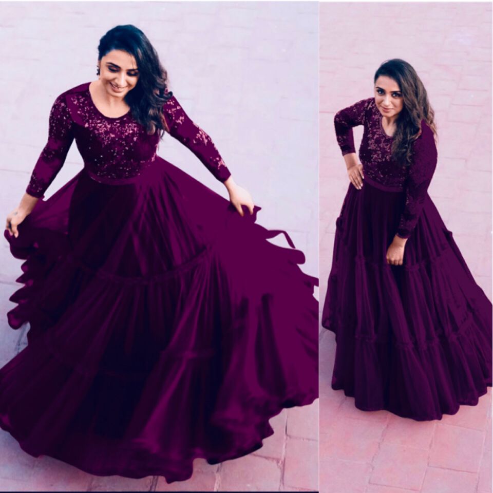 Buy Fiona saina New Stylish Georgette With Heavy Sequence Ready Made Gown  Collection
