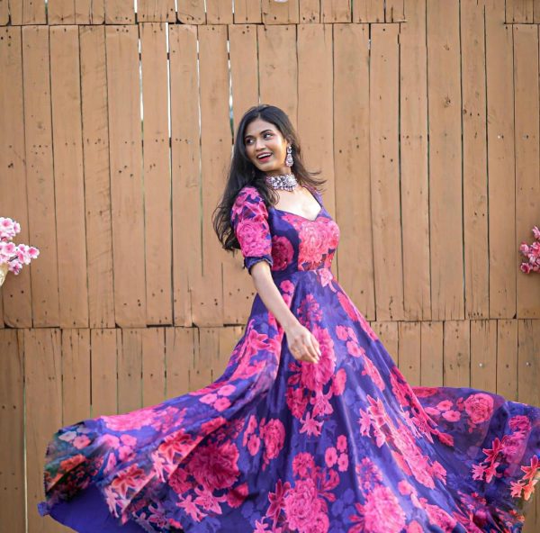 Rani Color Party Wear ReadyMade Gown :: ANOKHI FASHION