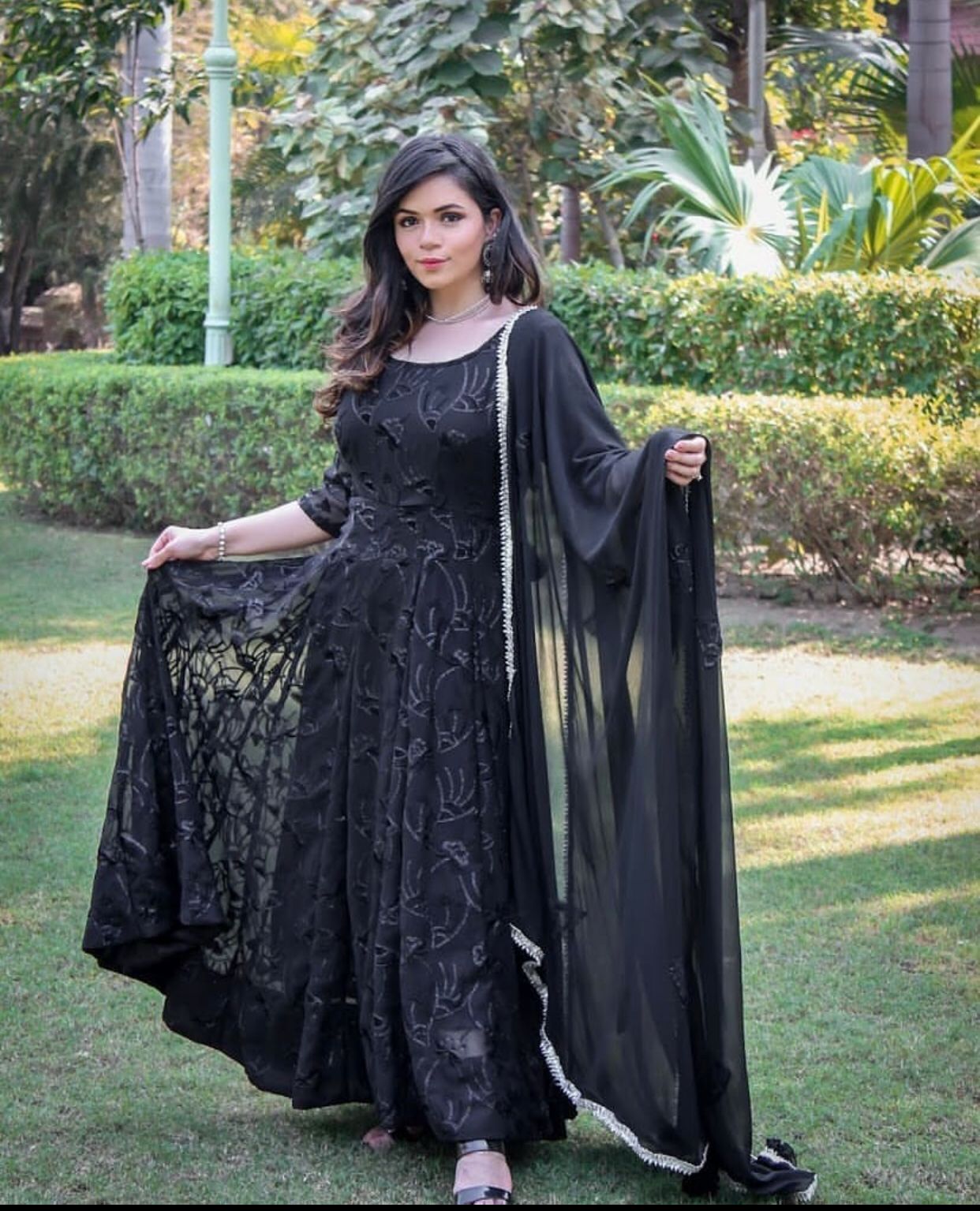 ArtistryC - 👗*Launching New Designer Party Wear Look Heavy Gown *👗👌  *#sr-1416* *Gown Fabric* :Masalin Silk With Embroidery Work With Real  Mirror Hand Work *(Canvas Patta)* *Gown Inner* : Micro Cotton *Gown