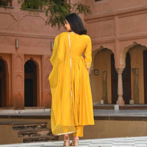 $258 - $387 - Yellow Art Silk Plain Anarkali Suits, Yellow Art Silk Plain  Anarkali Salwar Kameez and Yellow Art Silk Plain Anarkali Salwar Suits  Online Shopping